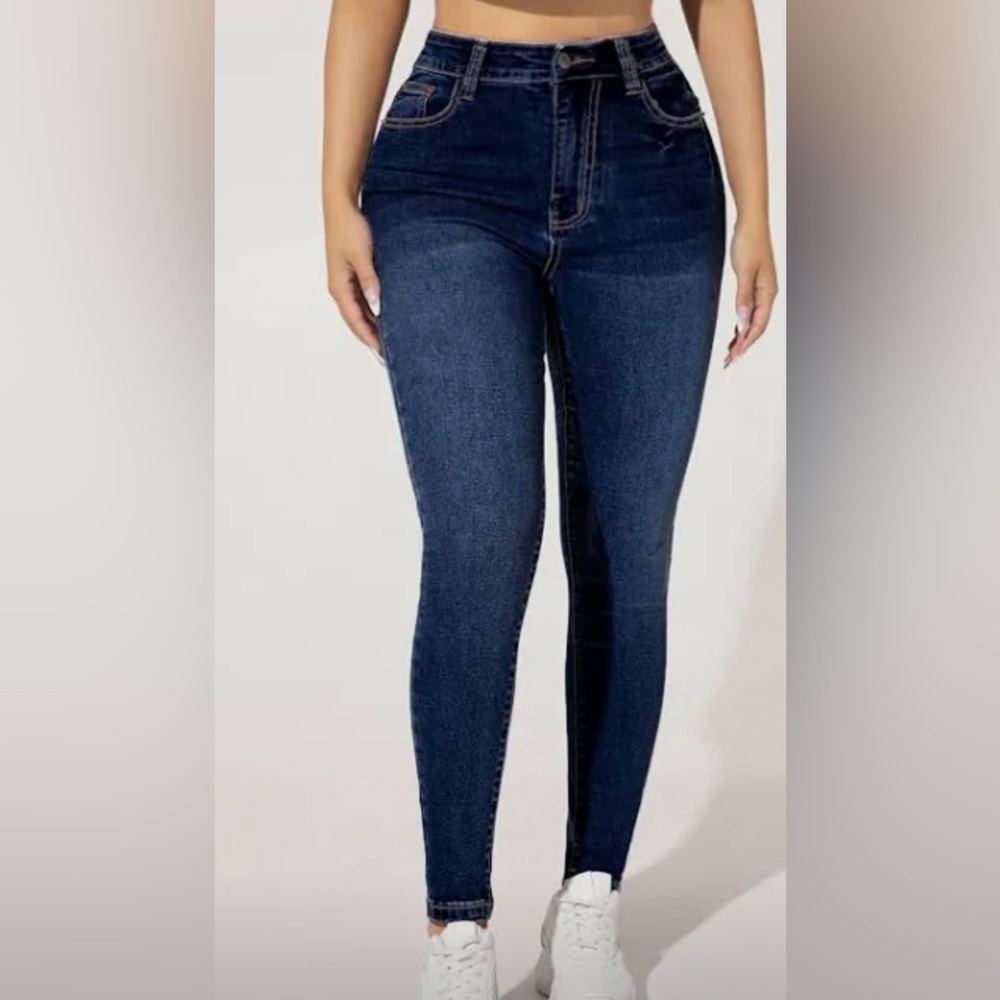 Shein Skinny High-Rise‎ Stretch Jeans